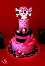 girls pirate princess cake